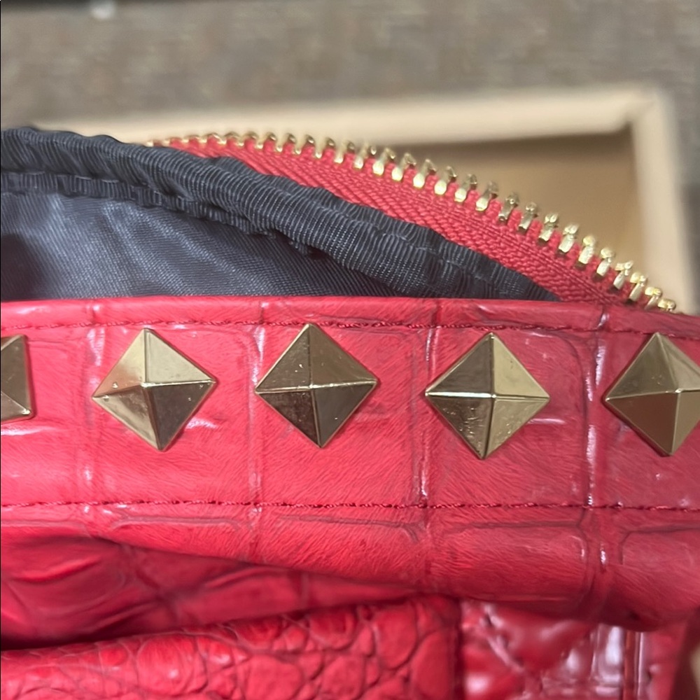 Zara Red Studded Backpack - Picture 4 of 12